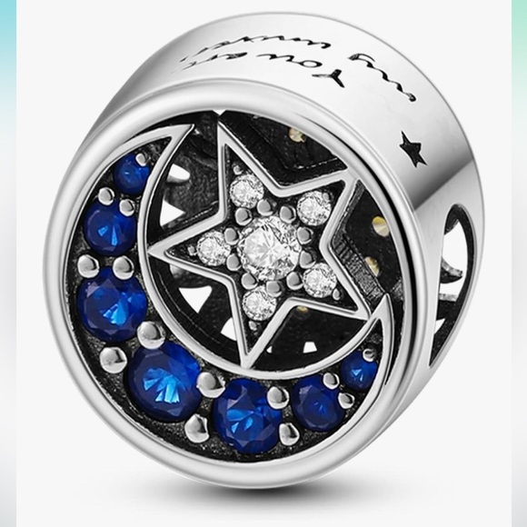 Sun Moon and Star Silver 925 charm that fits all Pandora bracelets - Picture 1 of 3